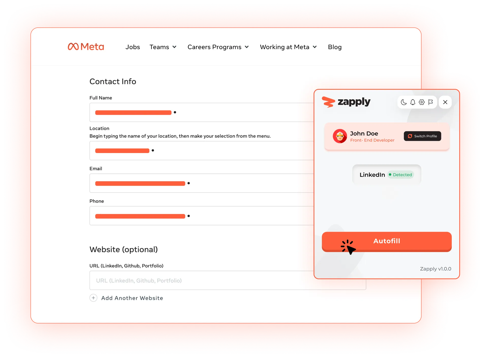 Zapply Meta Application